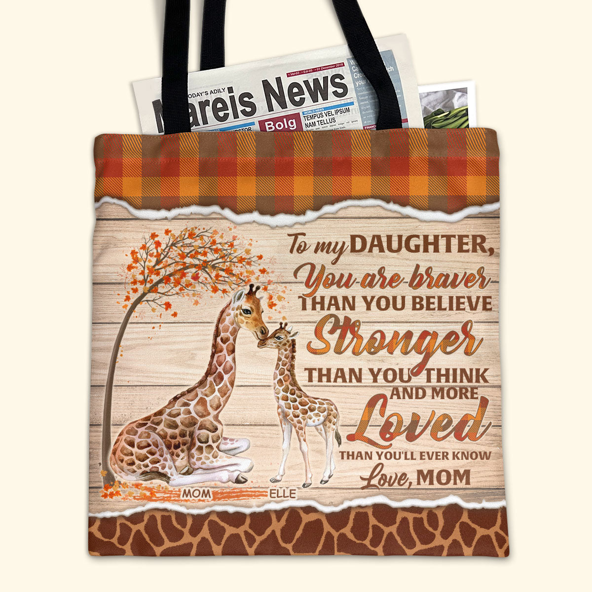 To My Daughter - Personalized Tote Bag TCTBN76