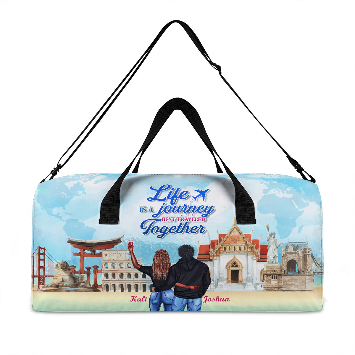 Life Is A Journey Best Traveled Together - Minimalist Duffle Bag TCMDBHA36