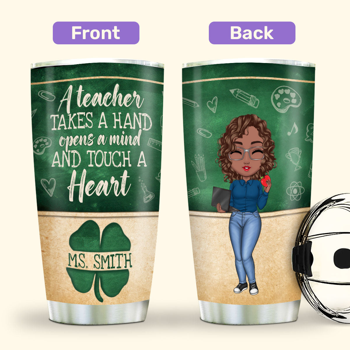 Teaching Is A Work Of Heart 20oz, 30oz, 40oz - Personalized Tumbler TCSSTN79