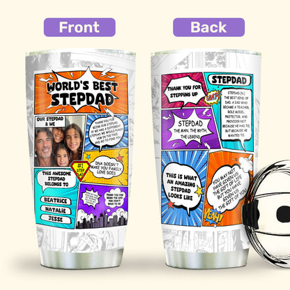 World's Best Stepdad 20oz, 30oz, 40oz Personalized Tumbler TCSSTN19