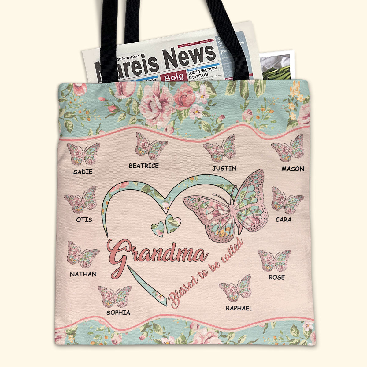 Blessed To Be Called Grandma - Personalized Tote Bag TCTBN74