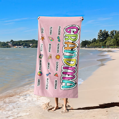 Grandma Sun - Personalized Beach Towel TCBTN45