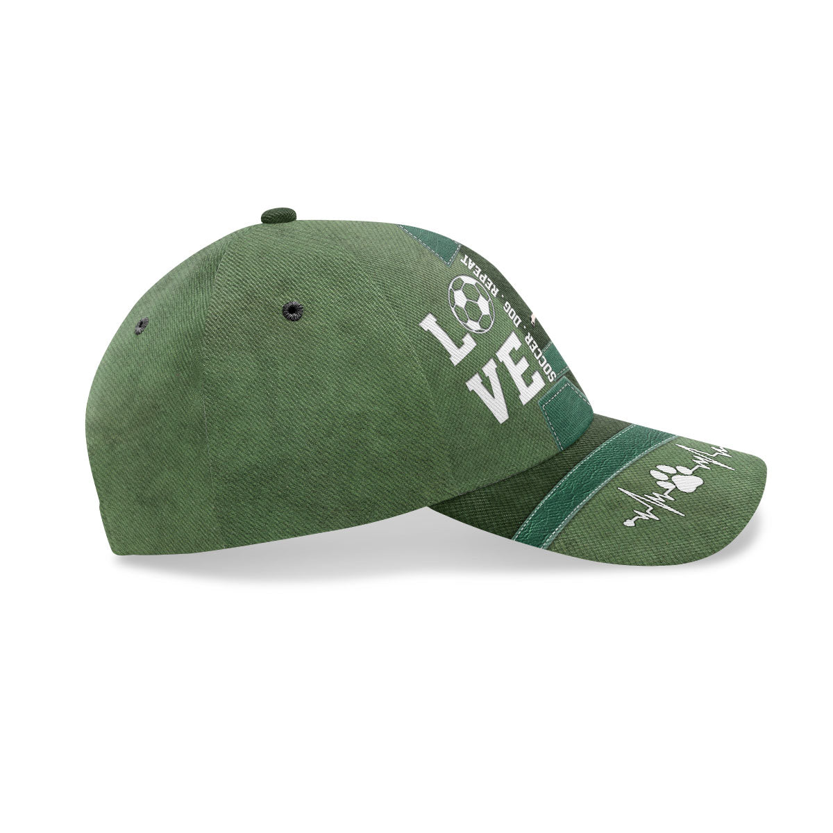 Love Soccer Dog Repeat - Personalized Classic Cap TCCCN71