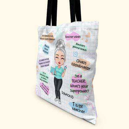 Teacher Vibes - Personalized Tote Bag TCTBN75