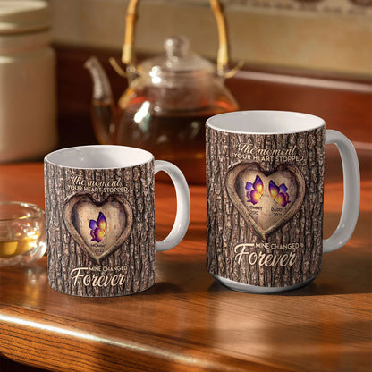 The Moment Your Heart Stopped, Mine Changed Forever - Personalized Ceramic Coffee Mug TCCCMN77