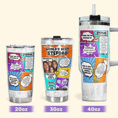 World's Best Stepdad 20oz, 30oz, 40oz Personalized Tumbler TCSSTN19