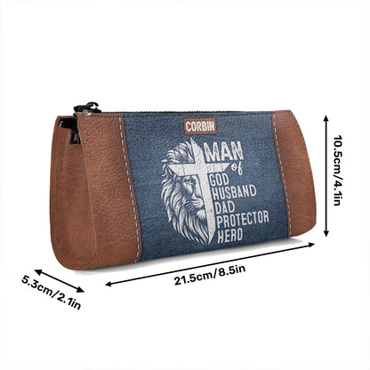 Man Of God - Personalized Men Leather Wallet TCMLWN37