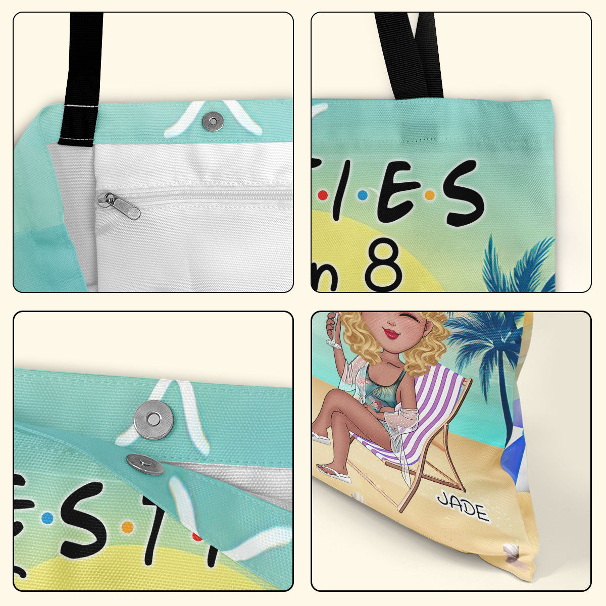 Besties Season - Personalized Tote Bag TCTBN56