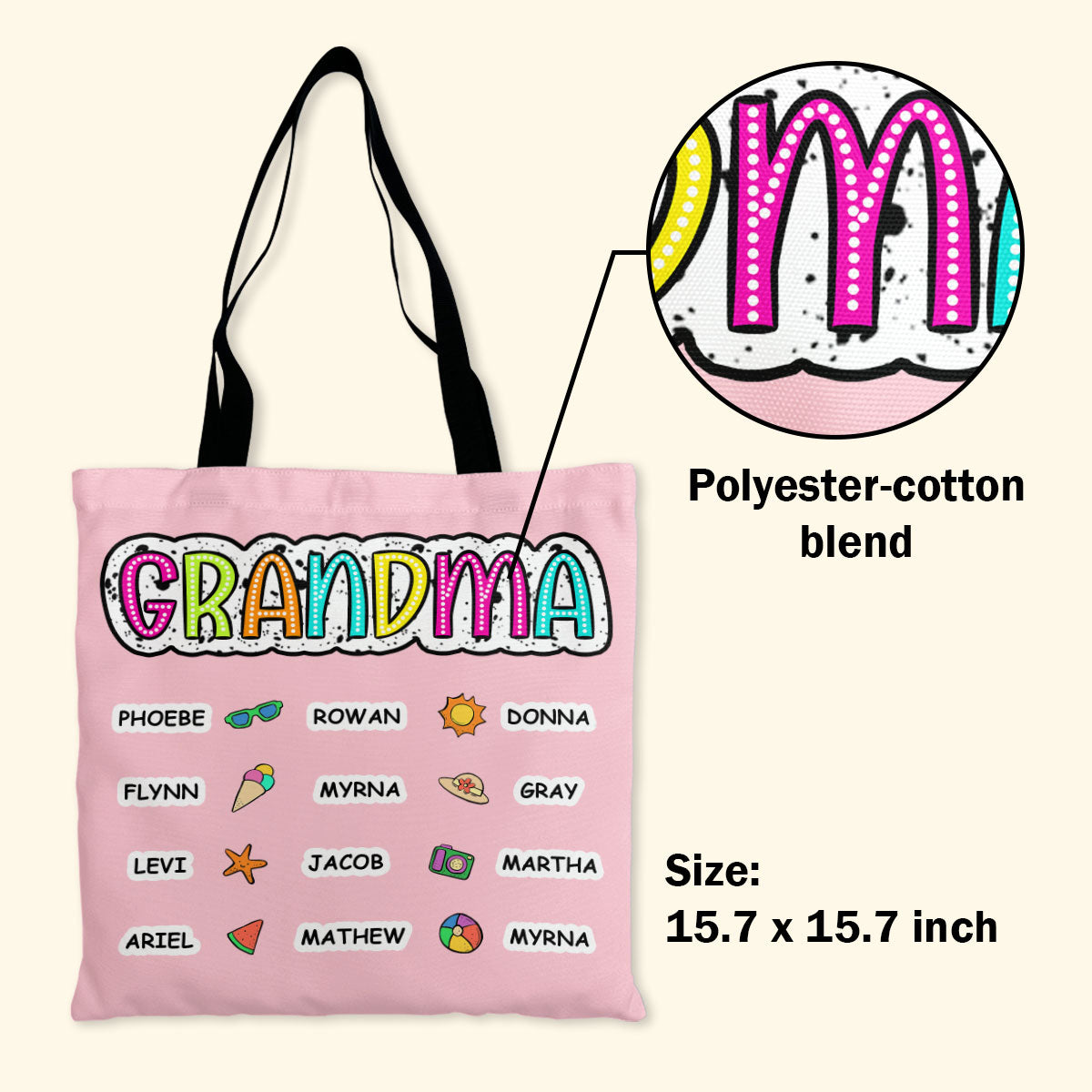 Grandma Sun - Personalized Tote Bag TCTBN57