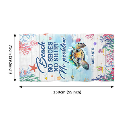 And Into The Ocean I Go To Lose My Mind & Find My Soul - Personalized Beach Towel TCBTN47