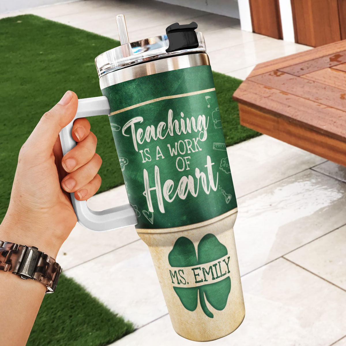 Teaching Is A Work Of Heart 20oz, 30oz, 40oz - Personalized Tumbler TCSSTN79