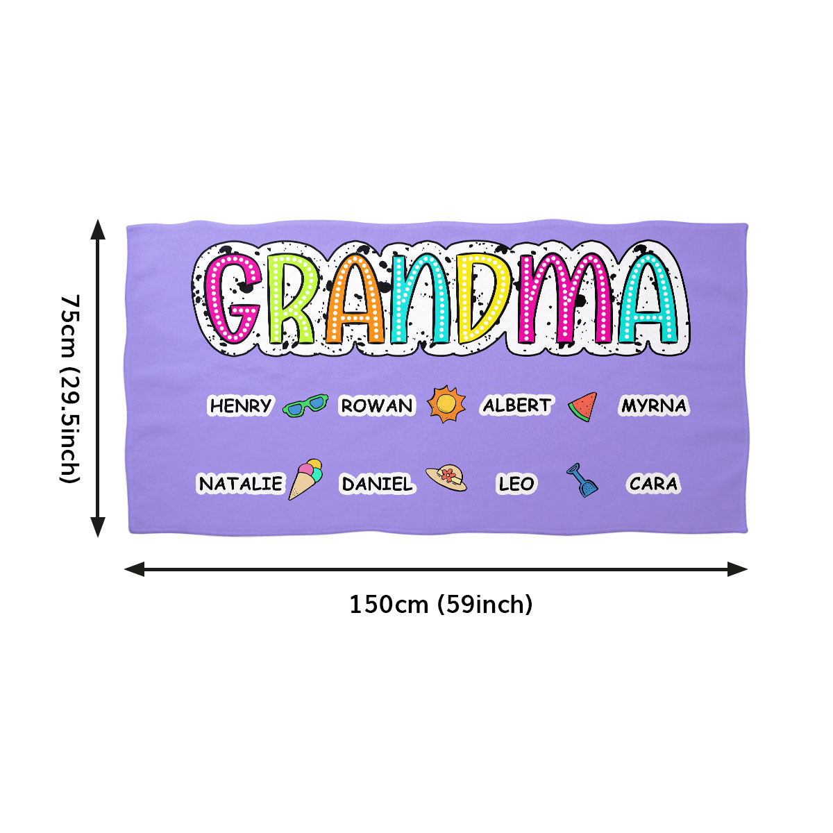 Grandma Sun - Personalized Beach Towel TCBTN45