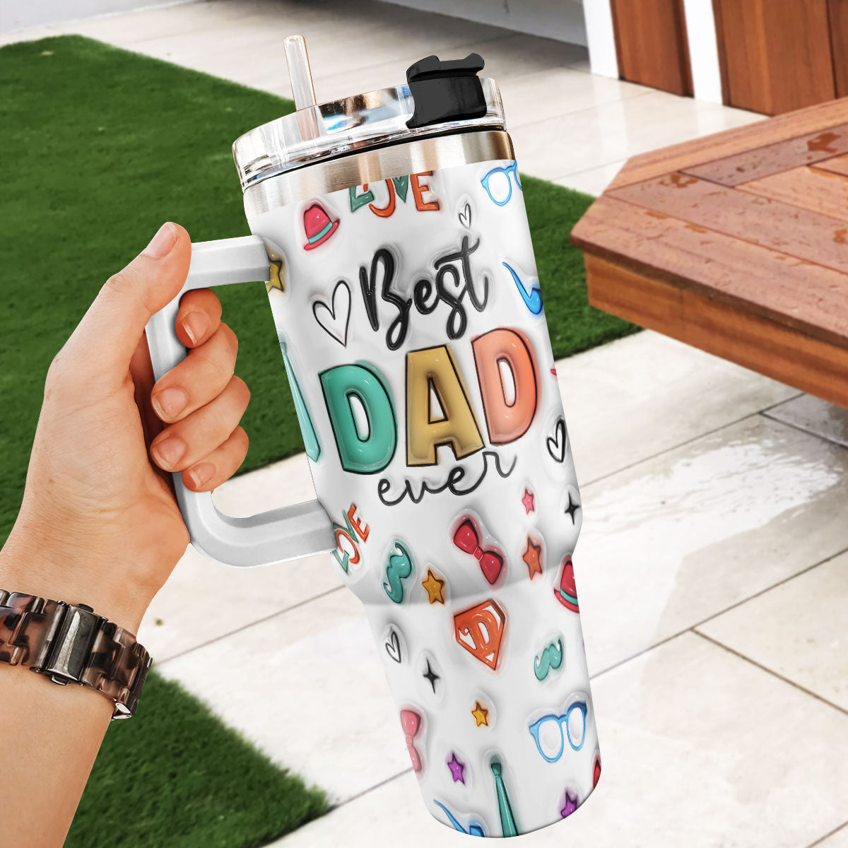 Best Dad Ever 20oz, 30oz, 40oz Personalized Tumbler TCSSTH840