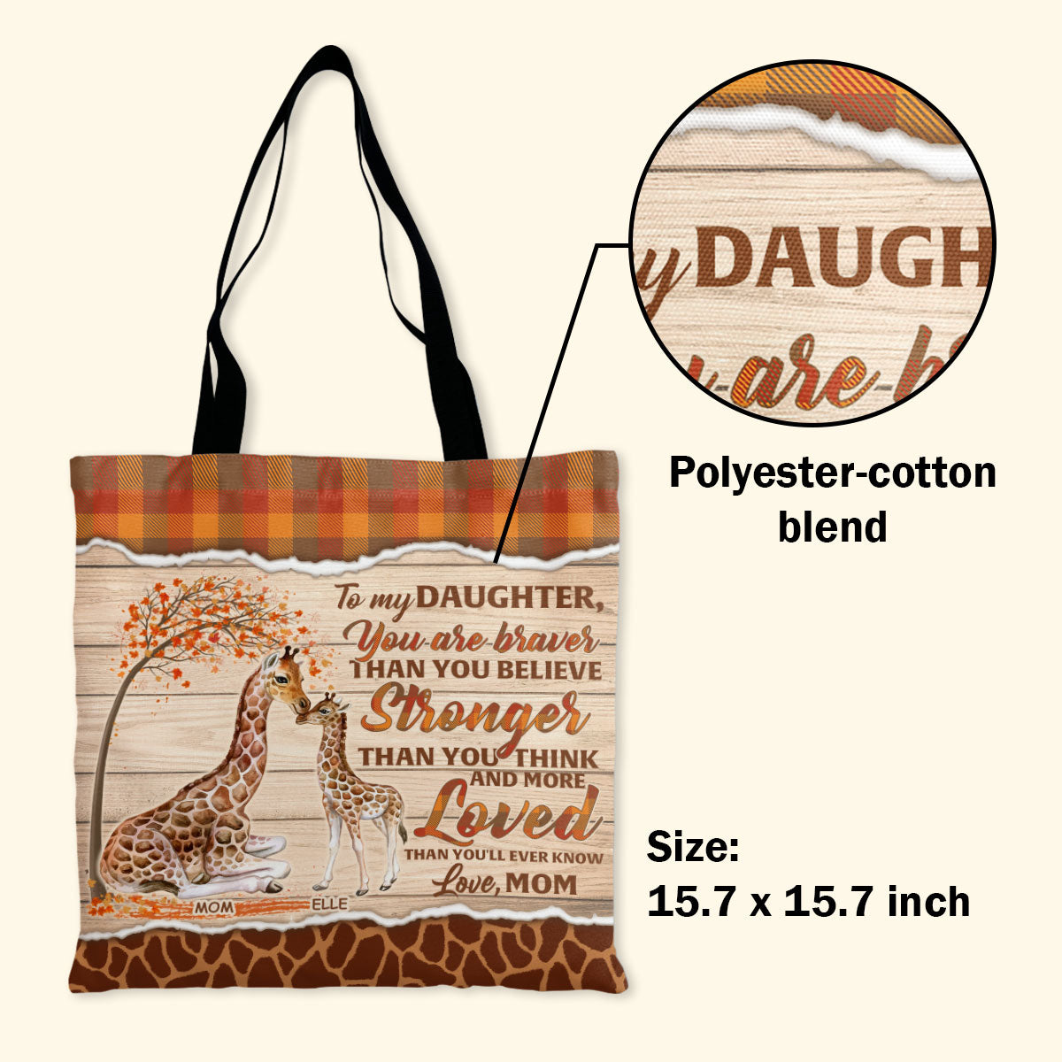 To My Daughter - Personalized Tote Bag TCTBN76