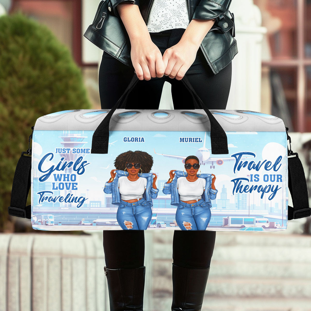 Just A Girl Who Loves Traveling - Minimalist Duffle Bag TCMDBN50