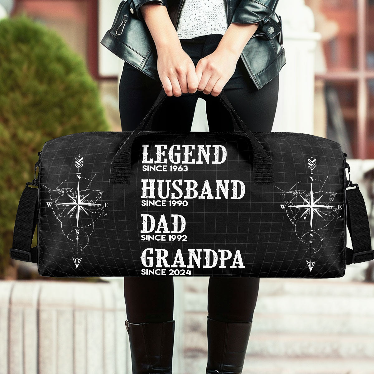 Legend Husband Dad Grandpa - Minimalist Duffle Bag TCMDBN52