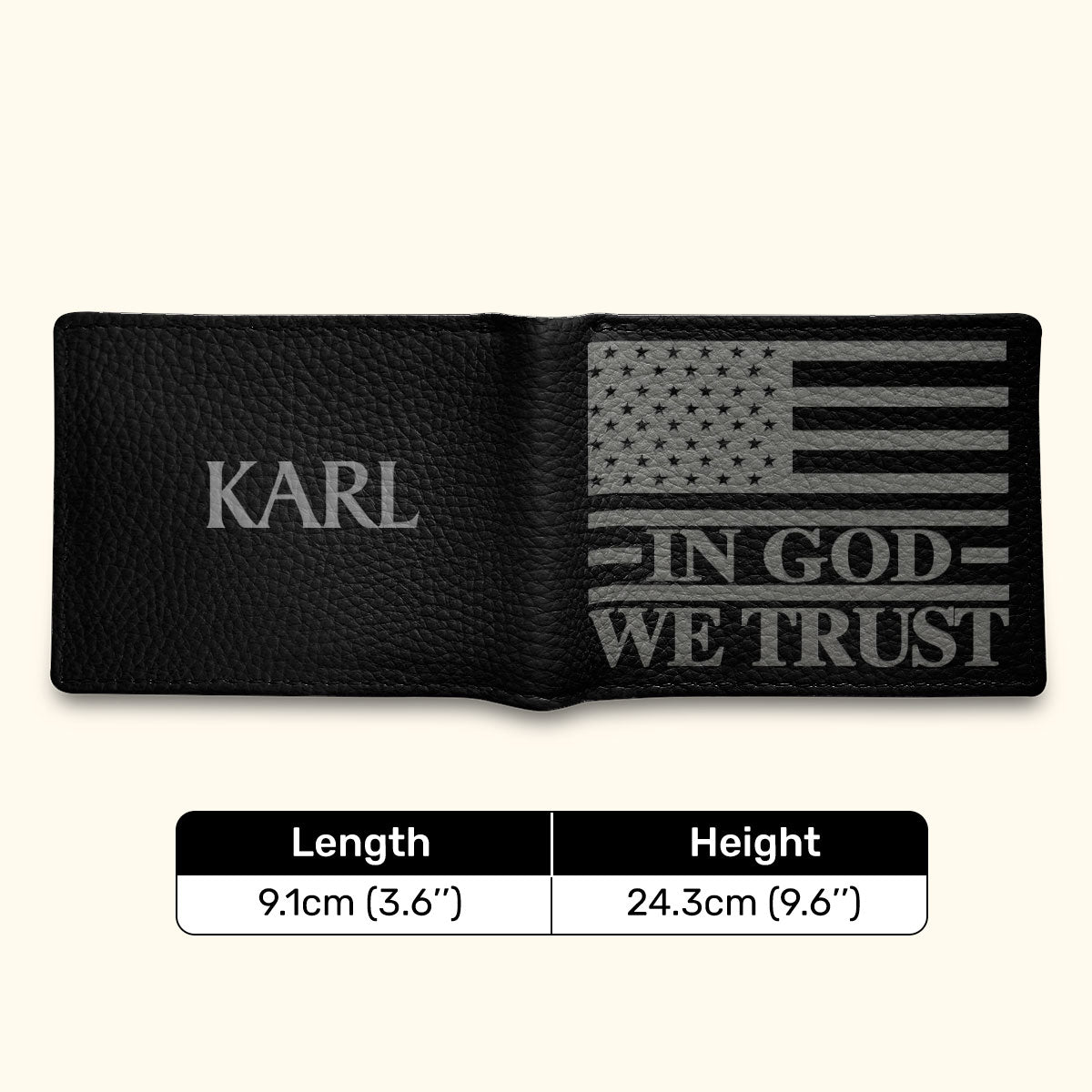 In God We Trust - Personalized Folded Wallet For Men TCLFWH859