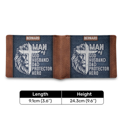 Man Of God - Personalized Folded Wallet For Men TCLFWN37