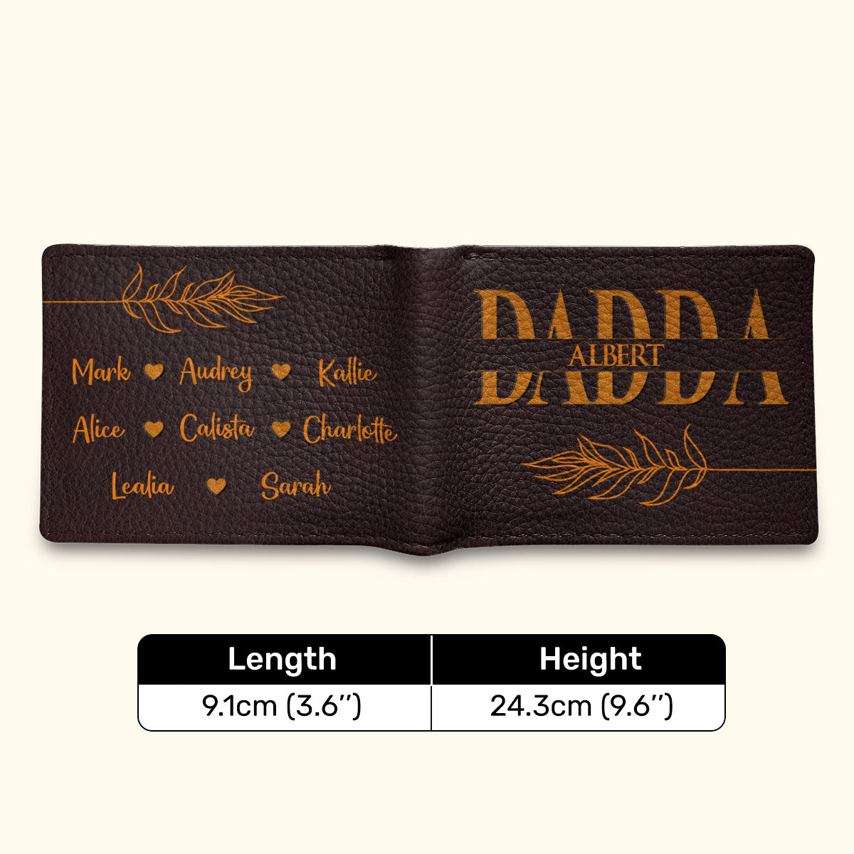 Daddy - Personalized Folded Wallet For Men TCLFWH864